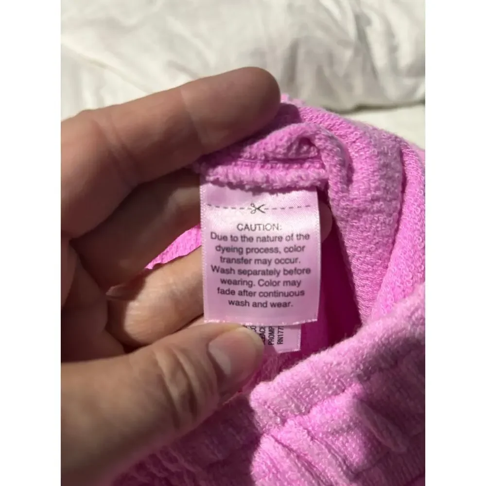 Cat & Jack M 8 pink cotton poly wide leg elastic Waist pull on palazzo pant euc